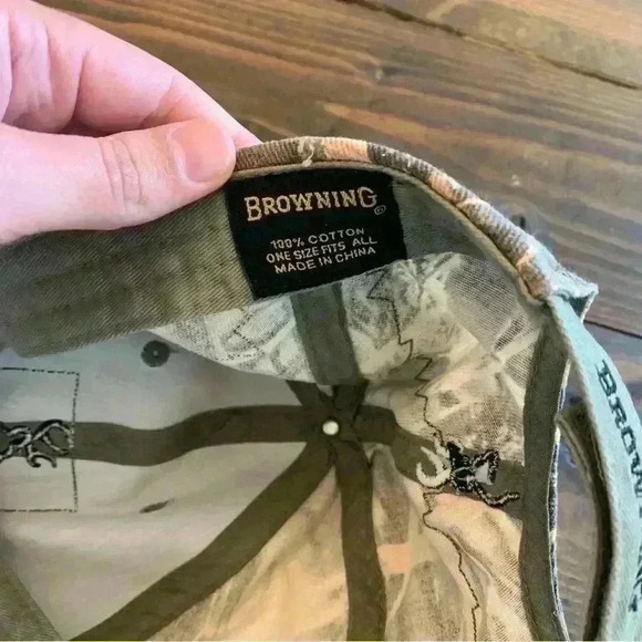 Browning Hunting Distressed Adjustable Hat Camouflage Gorpcore Outdoors OS - Picture 2 of 5